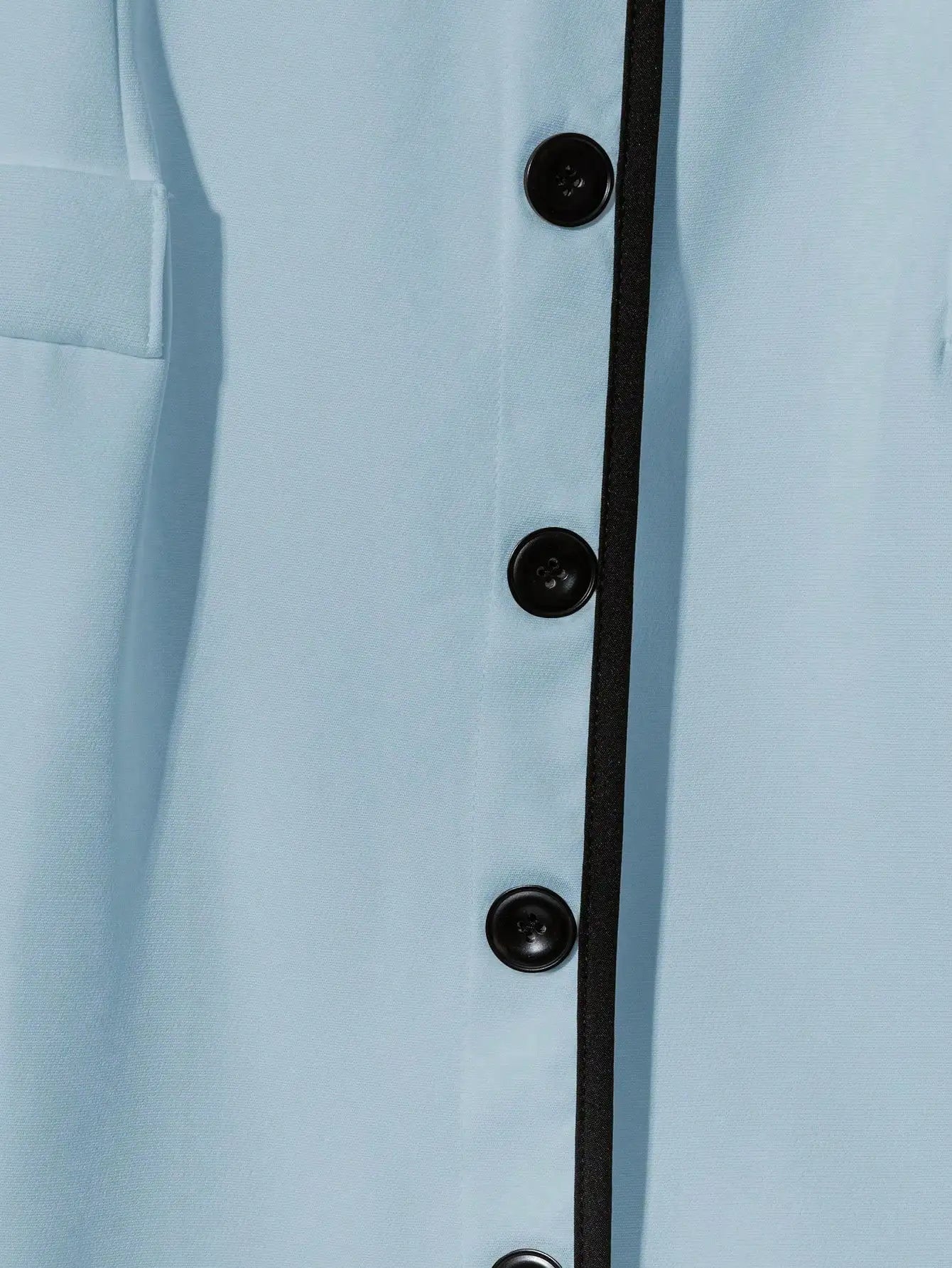 Women's  Button Down Midi Skirt - Formal High Waist Pocket Split Skirt with Contrast Piping for Office & Casual Wear