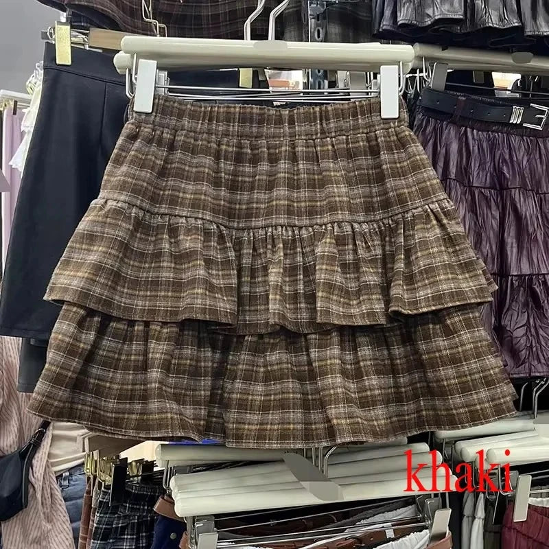 Women's Blue Black Riveted Belt Denim Skirt Y2K Harajuku High Street Fashion 90s Sexy A-line Mini Skirt Summer Clothing 2026 New