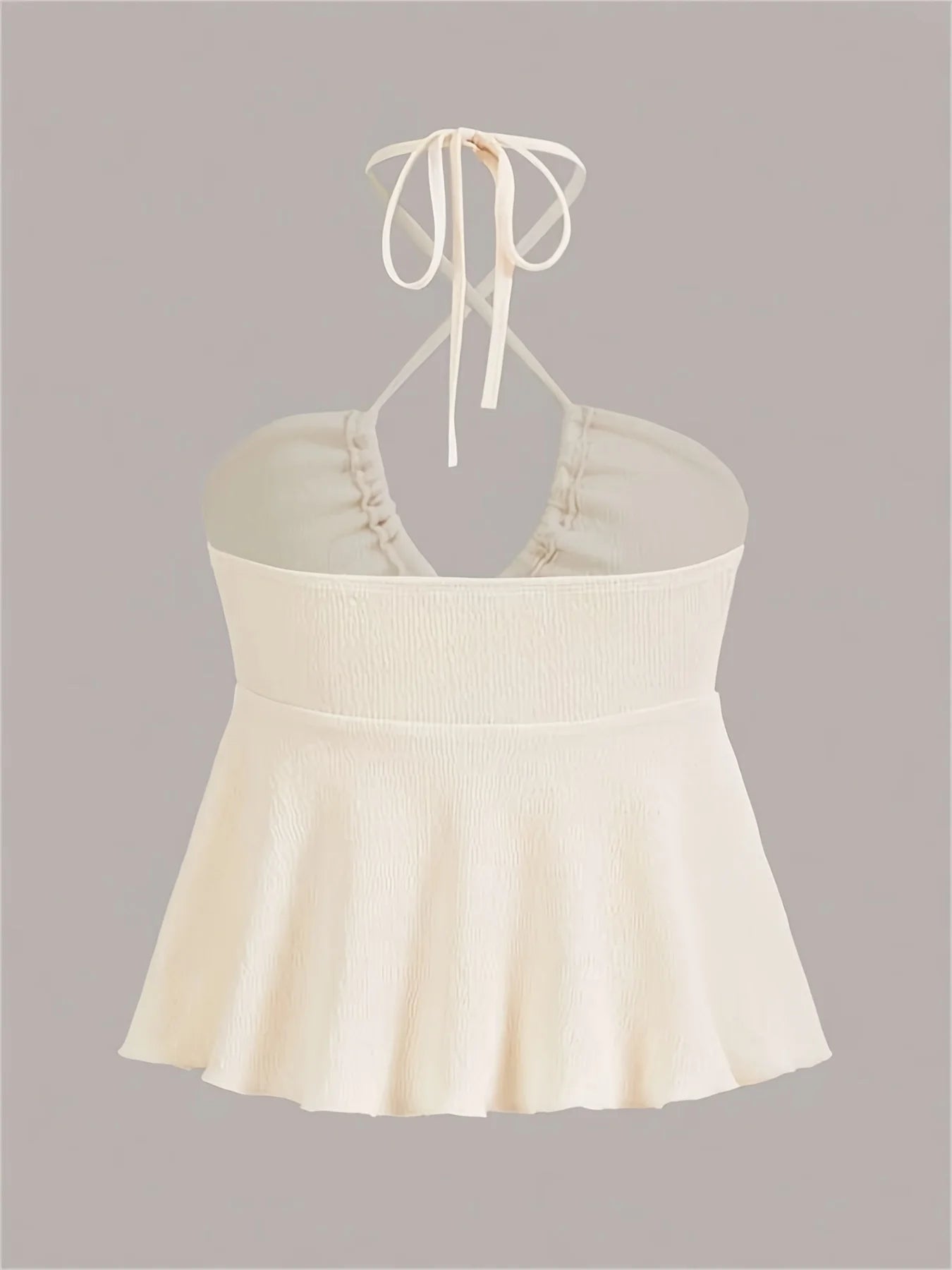 Cross-Tie Backless Halter Top, Summer Sexy Top, Women's Clothing