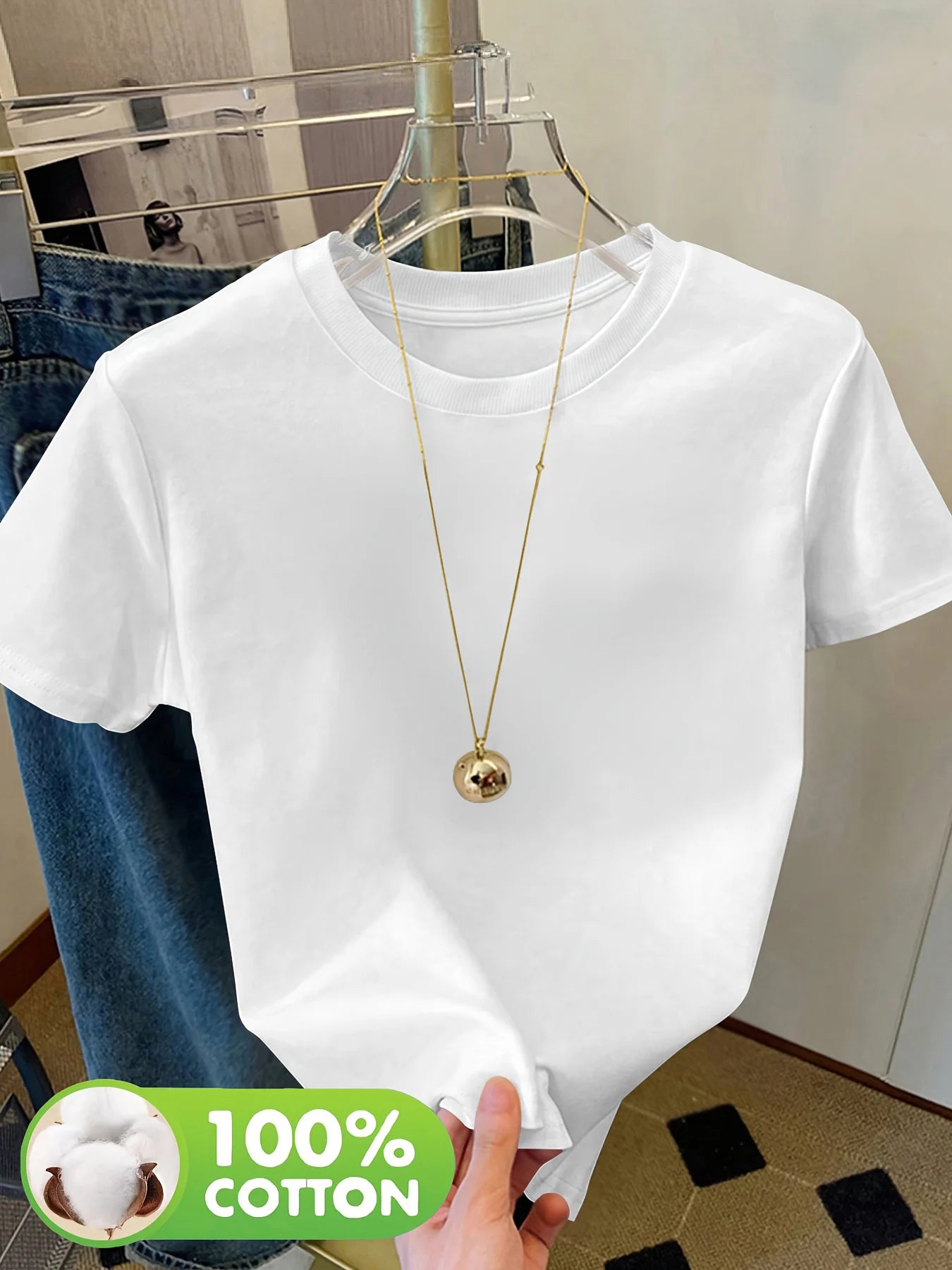 100% Cotton Summer Solid Color T Shirts O-Neck T-Shirt Soft Multicolor Sportswear Trendy Oversized Casual Tops For Women